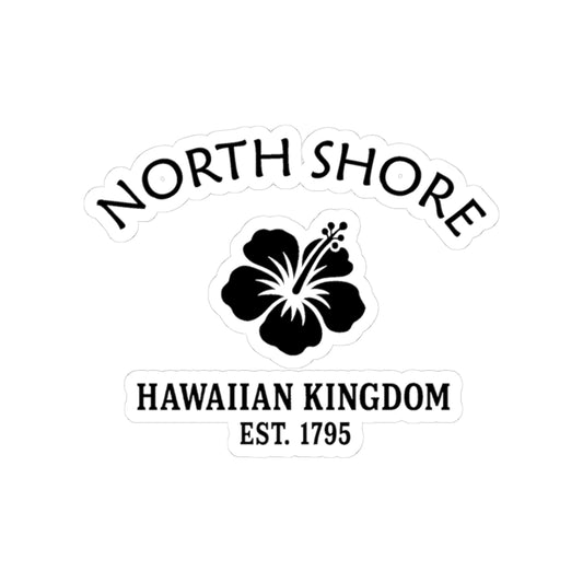 North Shore Hawaii Vintage Retro Vinyl Sticker - Black Logo
