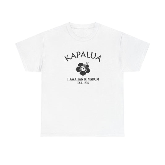 Kapalua Hawaii Vintage Retro Unisex Heavy Cotton Tee - Black Logo