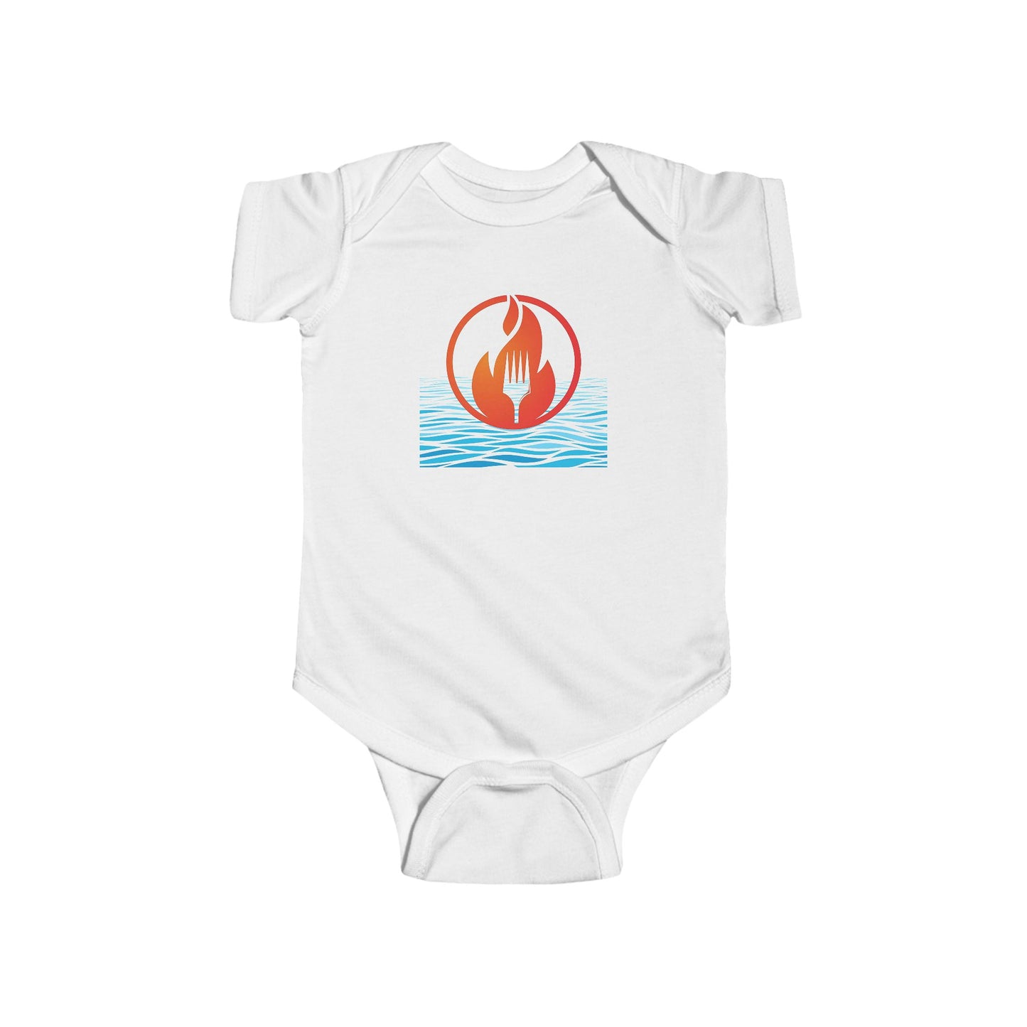 Eat Fire Spring Cotton Jersey Baby Bodysuit - Image Logo