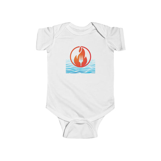 Eat Fire Spring Cotton Jersey Baby Bodysuit - Image Logo