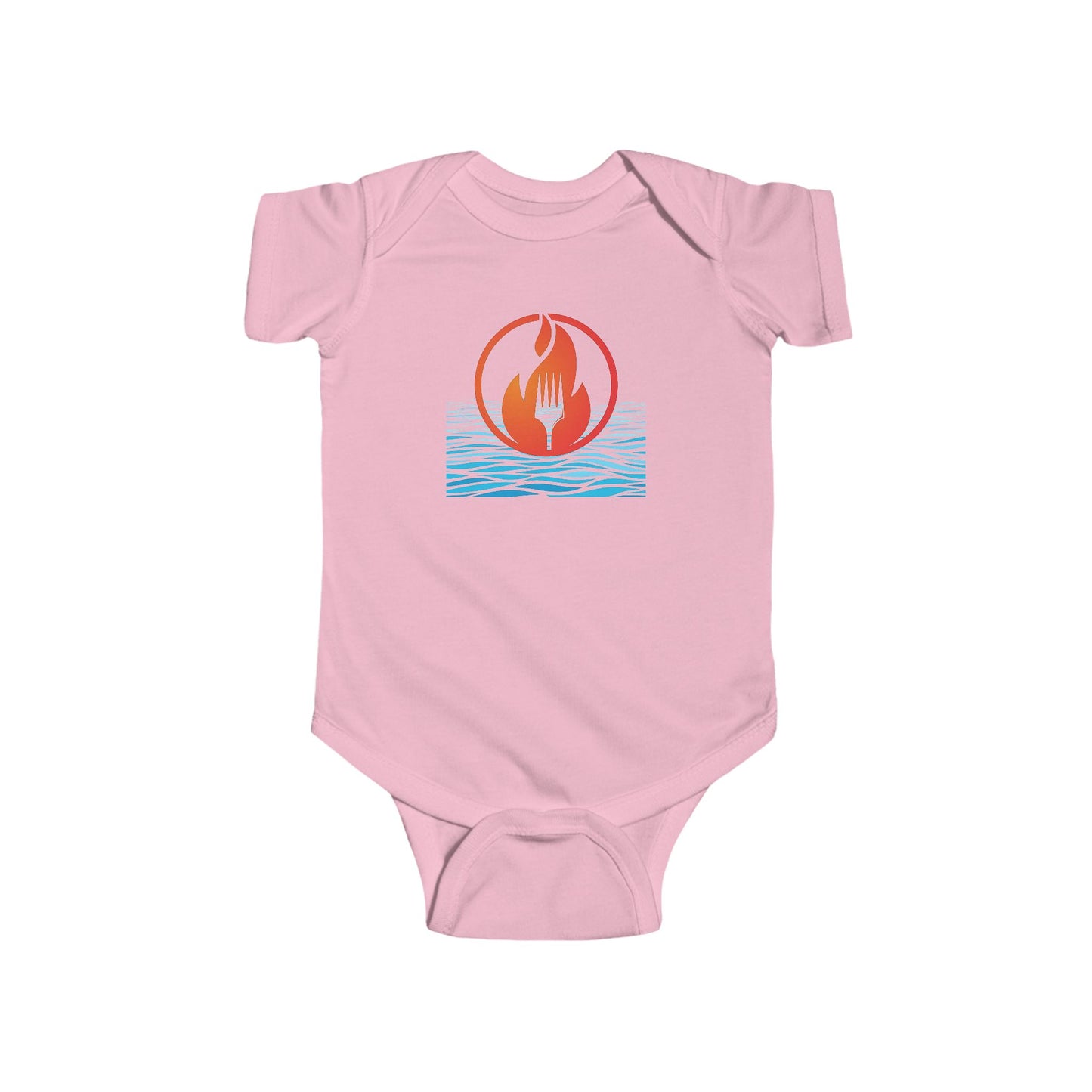 Eat Fire Spring Cotton Jersey Baby Bodysuit - Image Logo