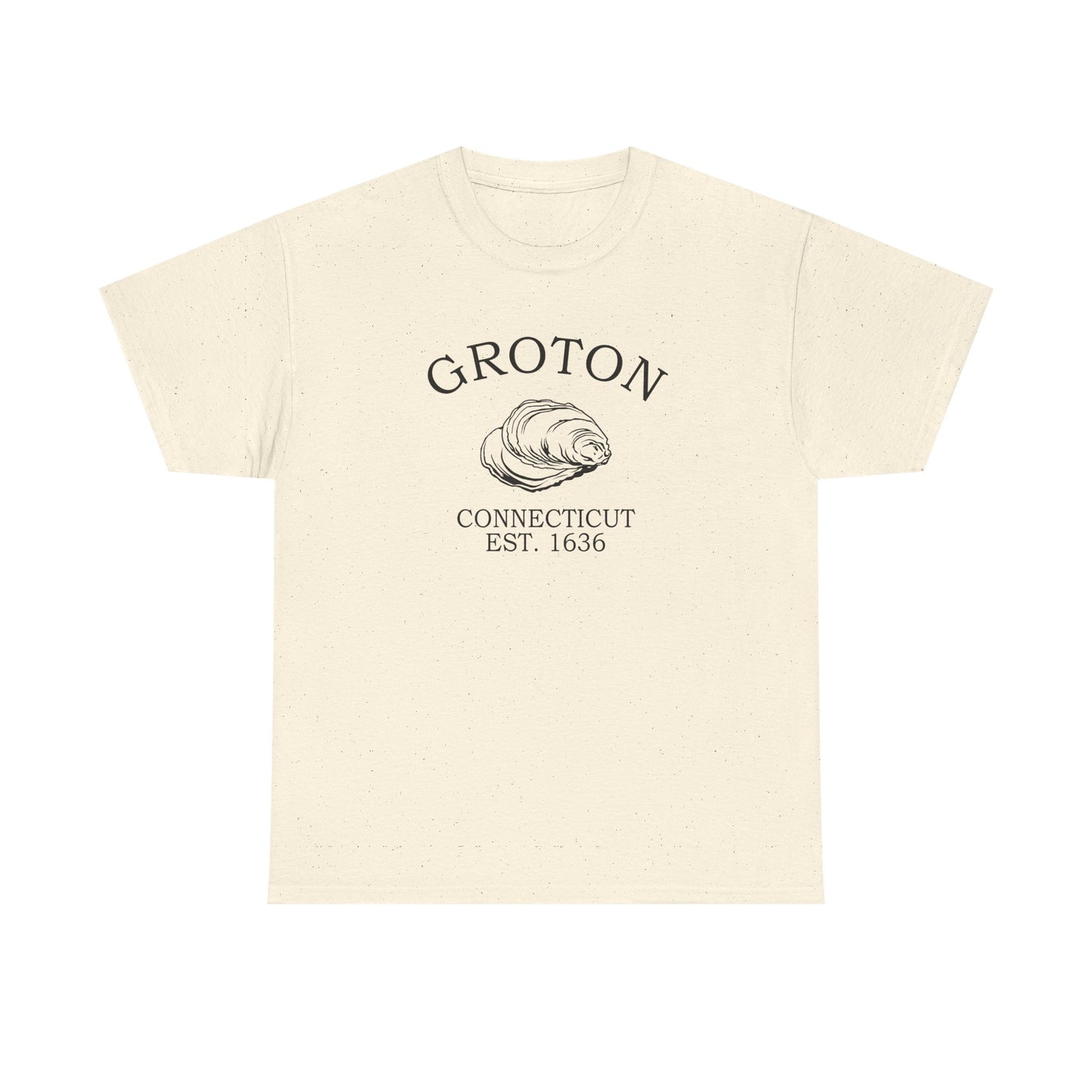Groton Connecticut Vintage Retro Unisex Heavy Cotton Tee - Black Logo