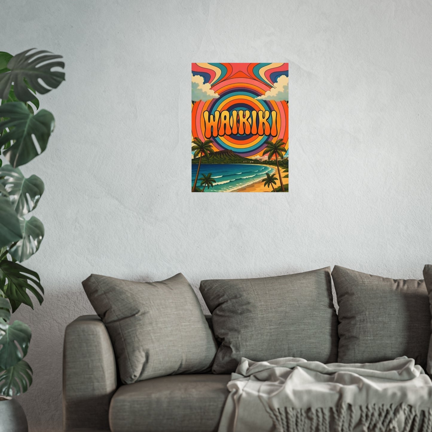 Waikiki Hawaii Vintage Retro Giclée Print Art Series Poster