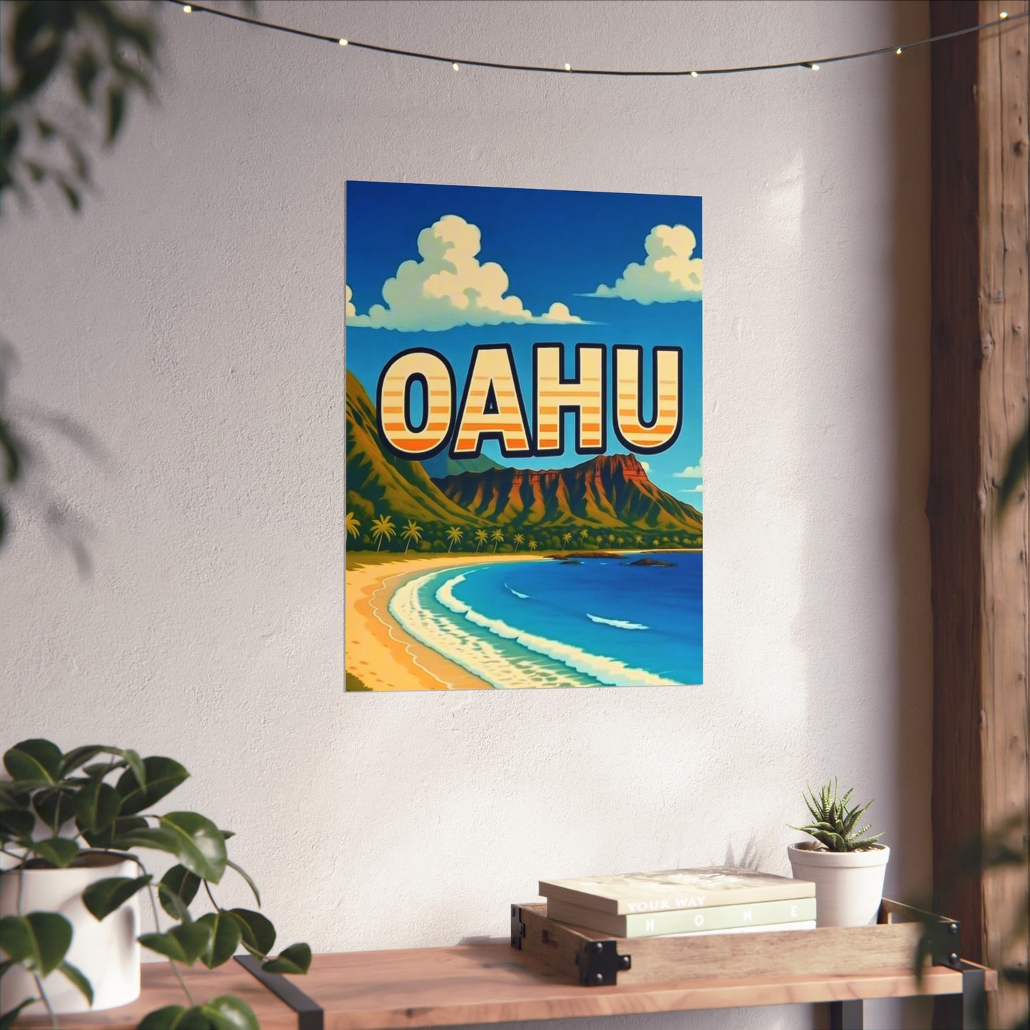 Oahu Hawaii Vintage Retro Giclée Print Art Series Poster