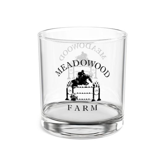 Meadowood Farm Vintage Retro Whisky Glass - Black Logo