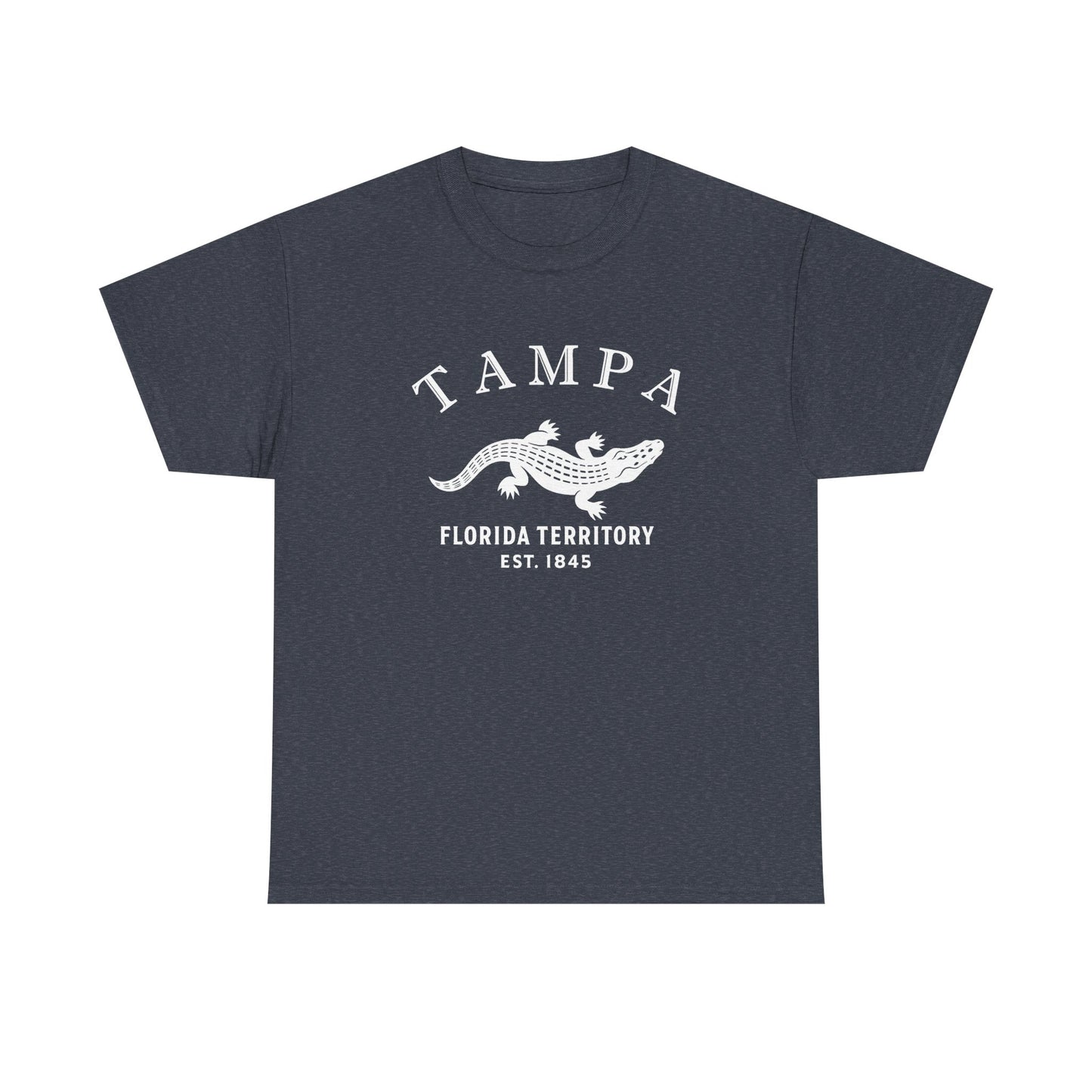 Tampa Florida Vintage Retro Unisex Heavy Cotton Tee - White Logo