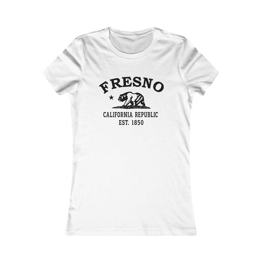 Fresno California Vintage Retro Unisex Heavy Cotton Hoodie - Black Logo