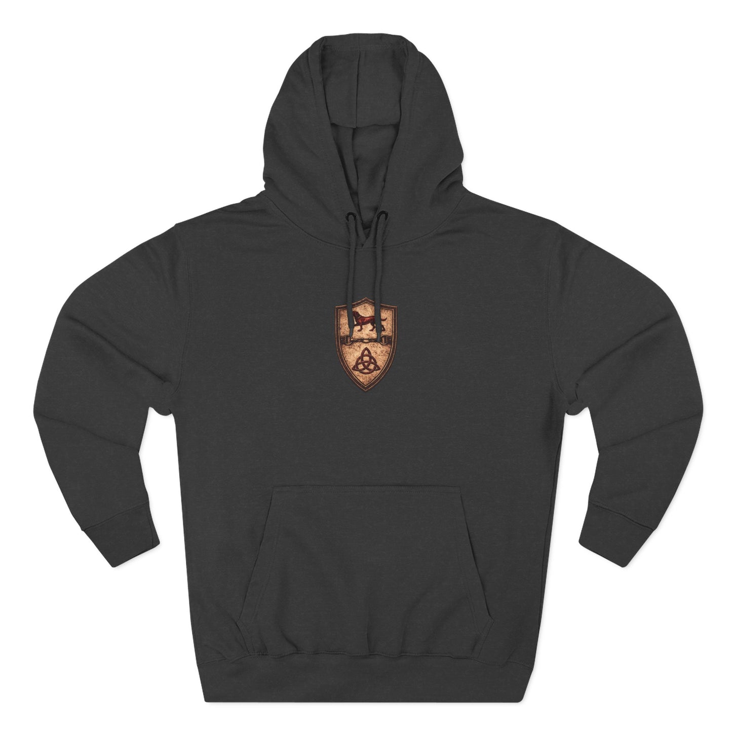 №108 Knight Crest Heavy Cotton Hoodie · Live Your Best Knight · Temperantia Fiducia Perseverantia