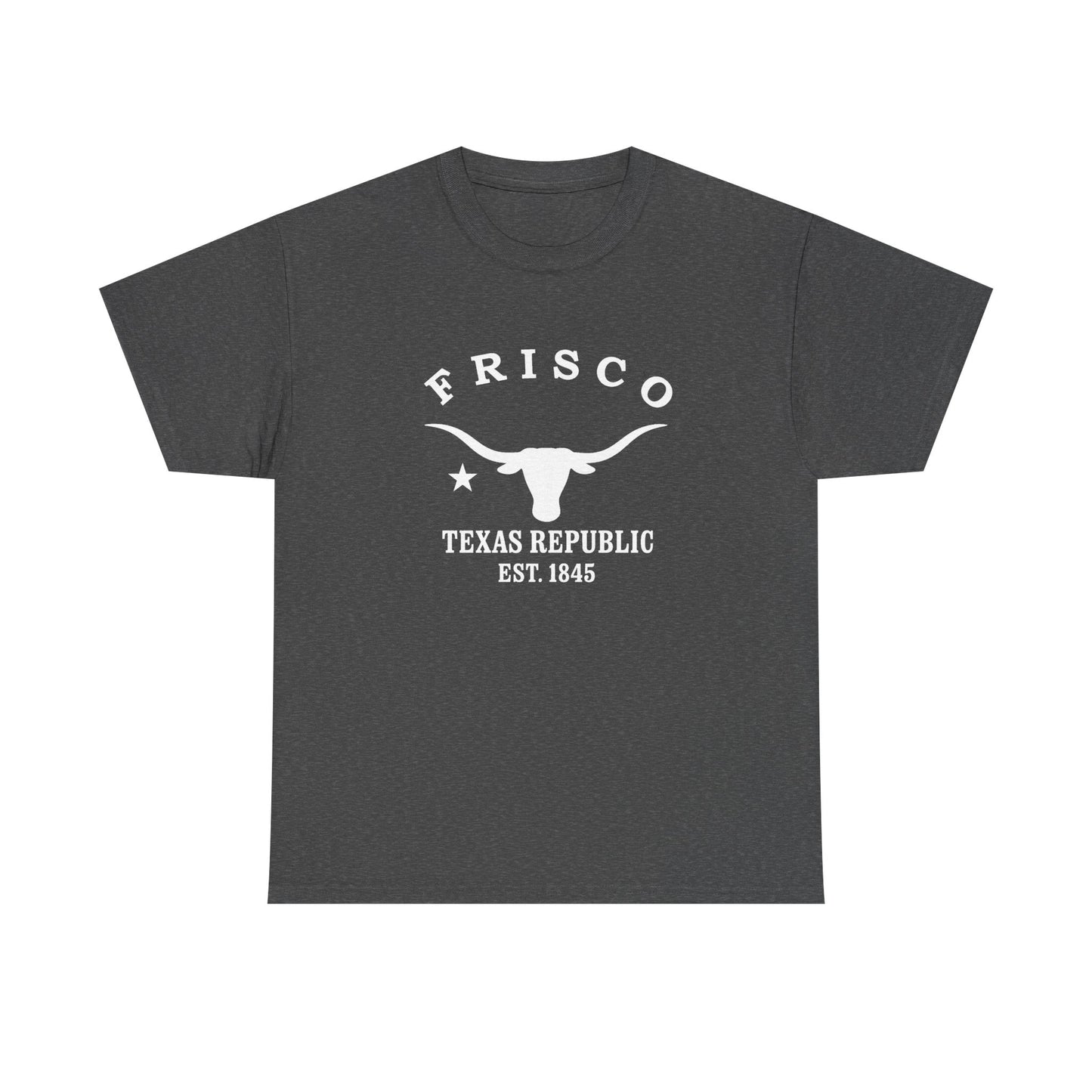 Frisco Texas Vintage Retro Unisex Heavy Cotton Tee - White Logo