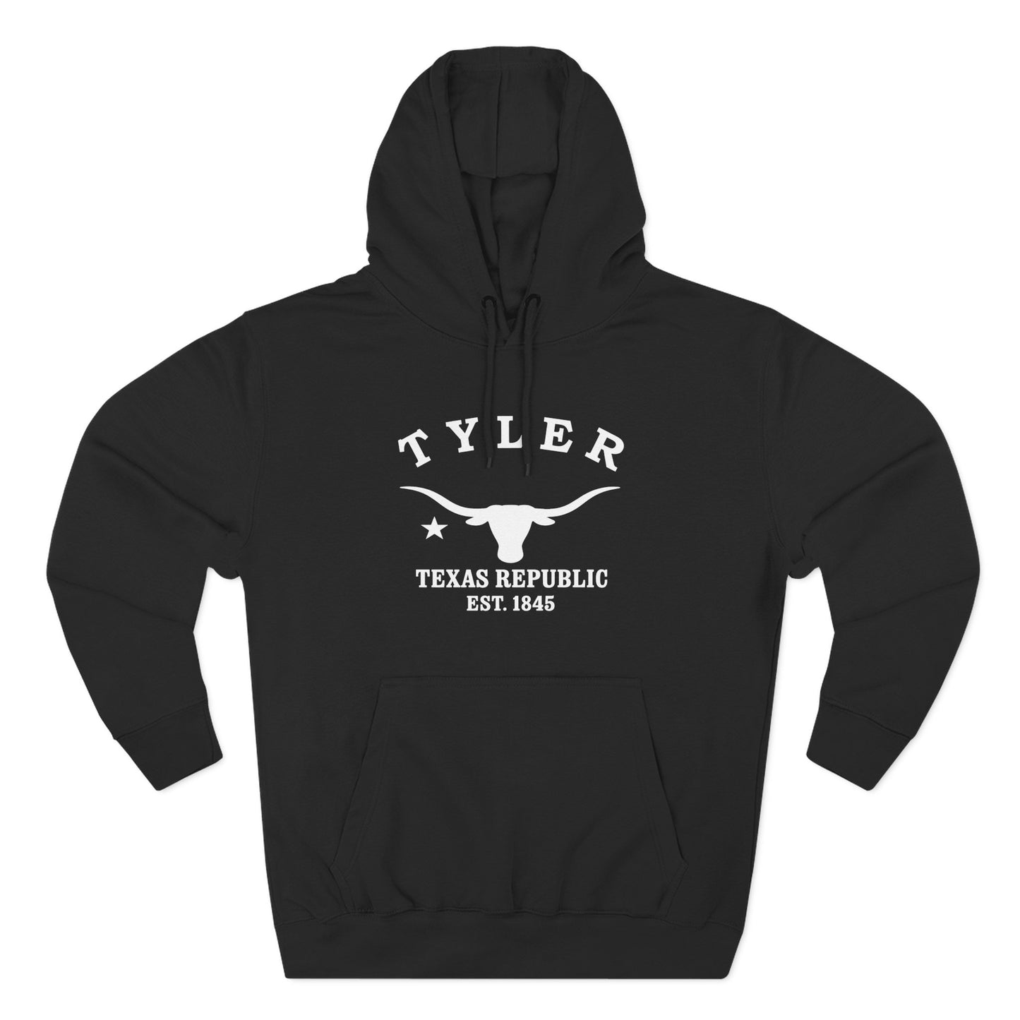 Tyler Texas Vintage Retro Unisex Heavy Cotton Hoodie - White Logo