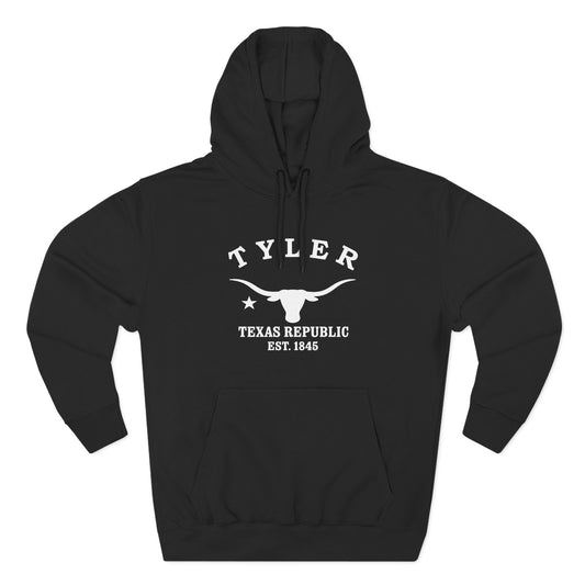 Tyler Texas Vintage Retro Unisex Heavy Cotton Hoodie - White Logo