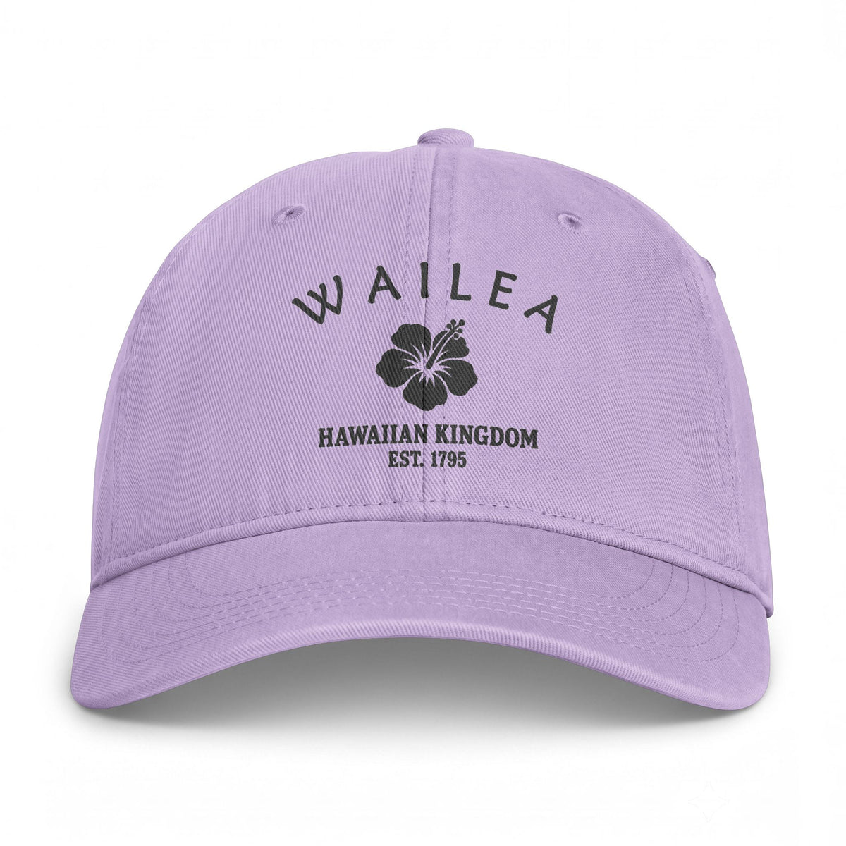 Wailea Hawaii Distressed Cotton Cap - Charcoal Print Logo
