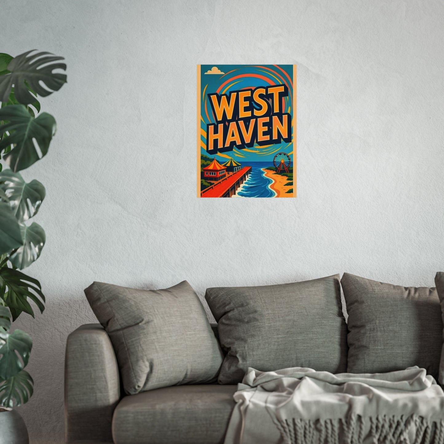 West Haven Connecticut Vintage Retro Giclée Print Art Series Poster