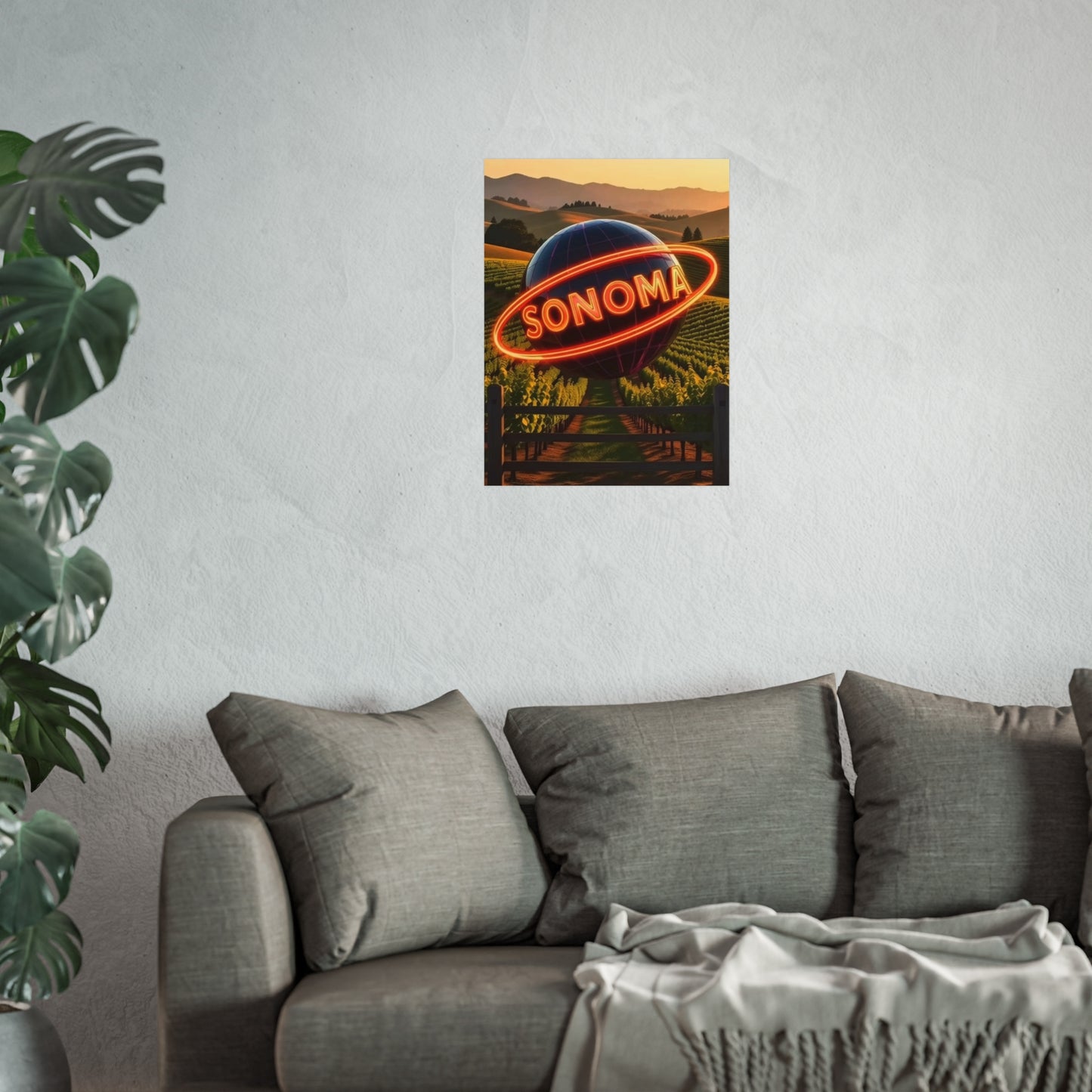 Sonoma California Vintage Retro Giclée Print Art Series Poster