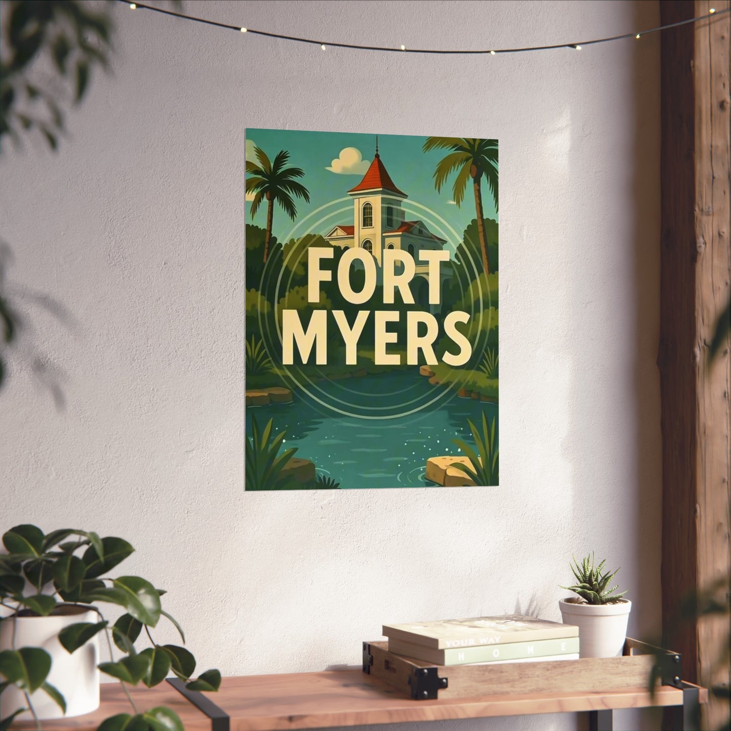 Fort Myers Florida Vintage Retro Giclée Print Art Series Poster