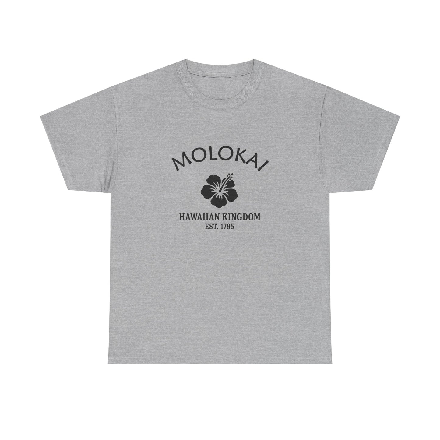 Molokai Hawaii Vintage Retro Unisex Heavy Cotton Tee - Black Logo