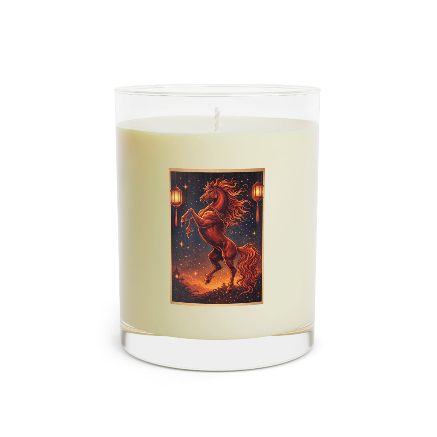 Zodiac Year of the Horse (2026+) Vintage Retro Scented Candle - Combo Logo