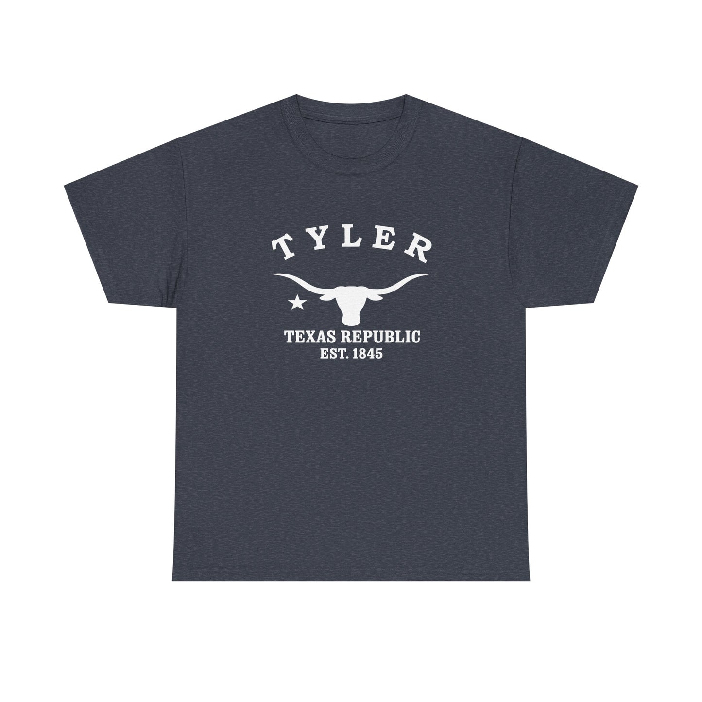 Tyler Texas Vintage Retro Unisex Heavy Cotton Tee - White Logo