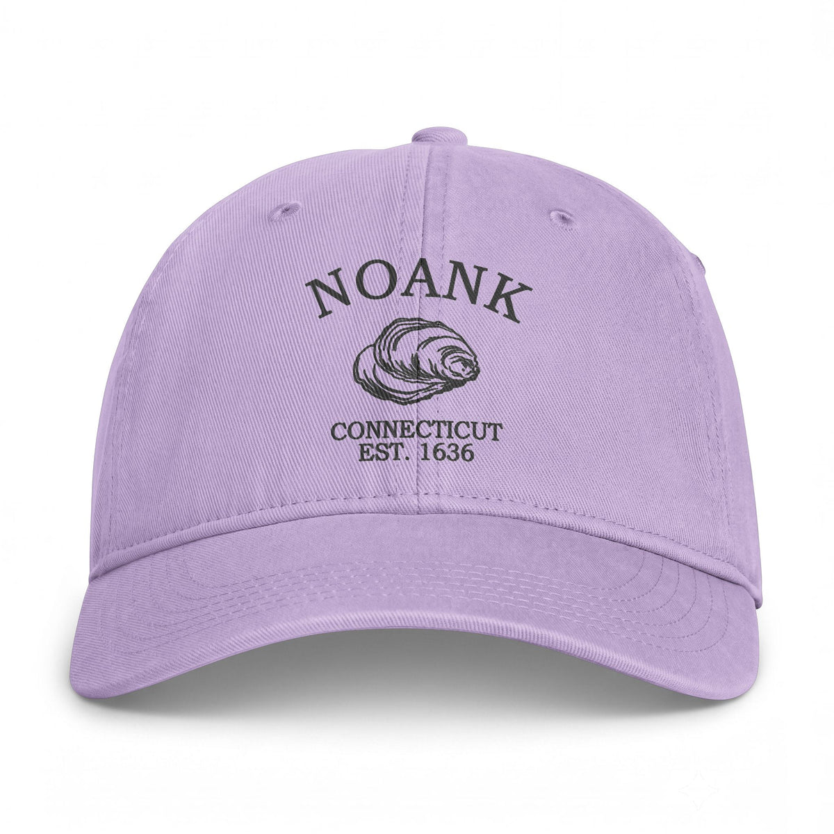 Noank Connecticut Distressed Cotton Cap - Charcoal Print Logo