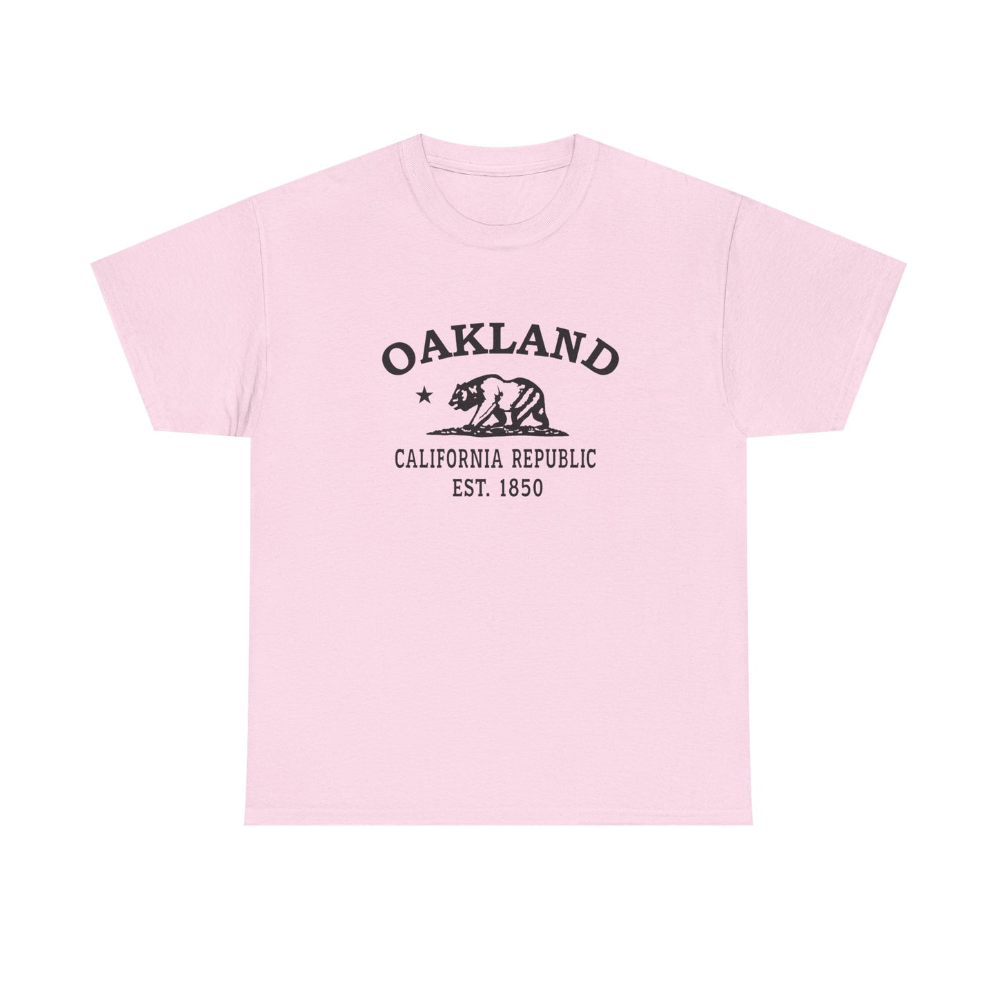 Oakland California Vintage Retro Unisex Heavy Cotton Tee - Black Logo