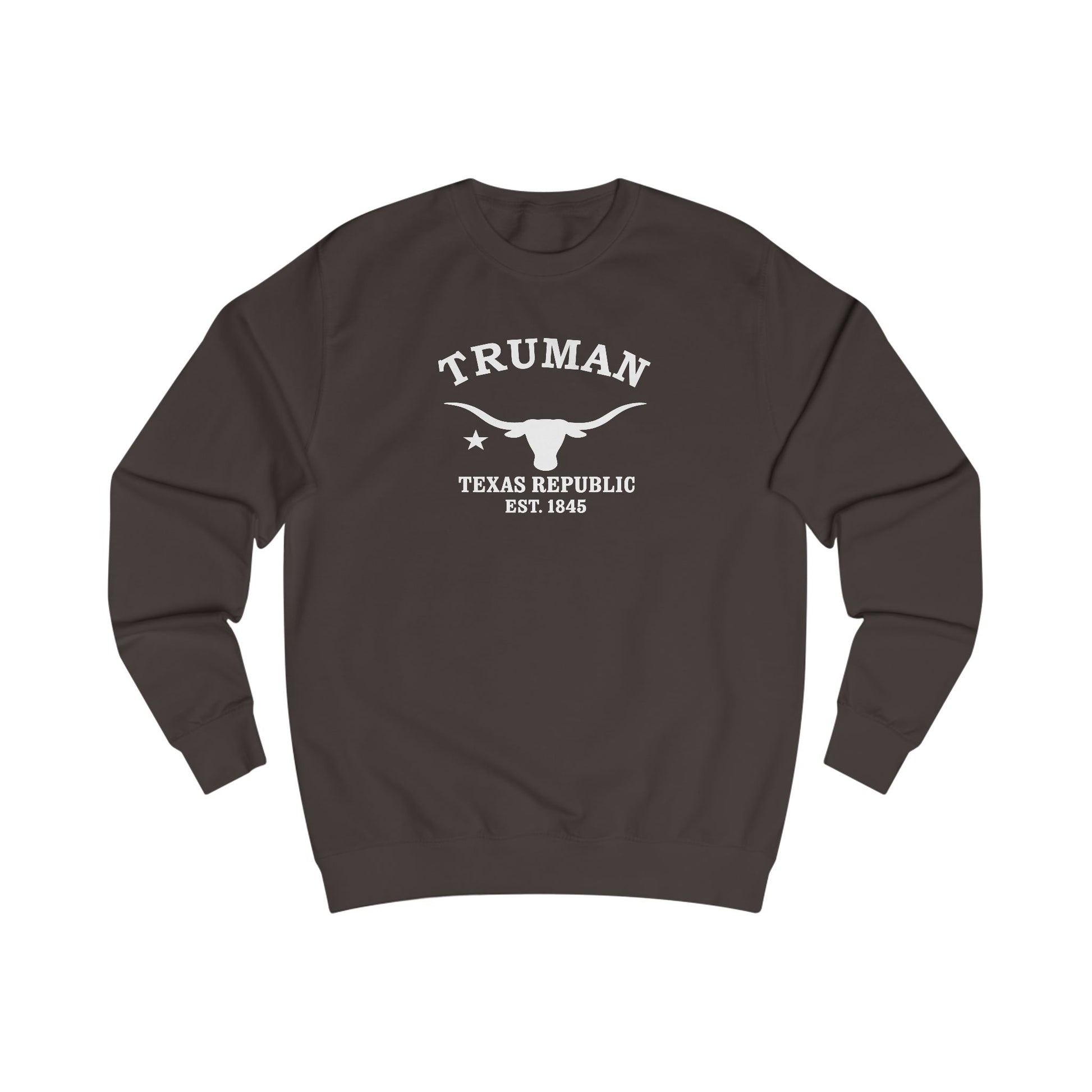 Truman Texas Vintage Retro Premium Crewneck Sweatshirt - White Logo - Bottle Green