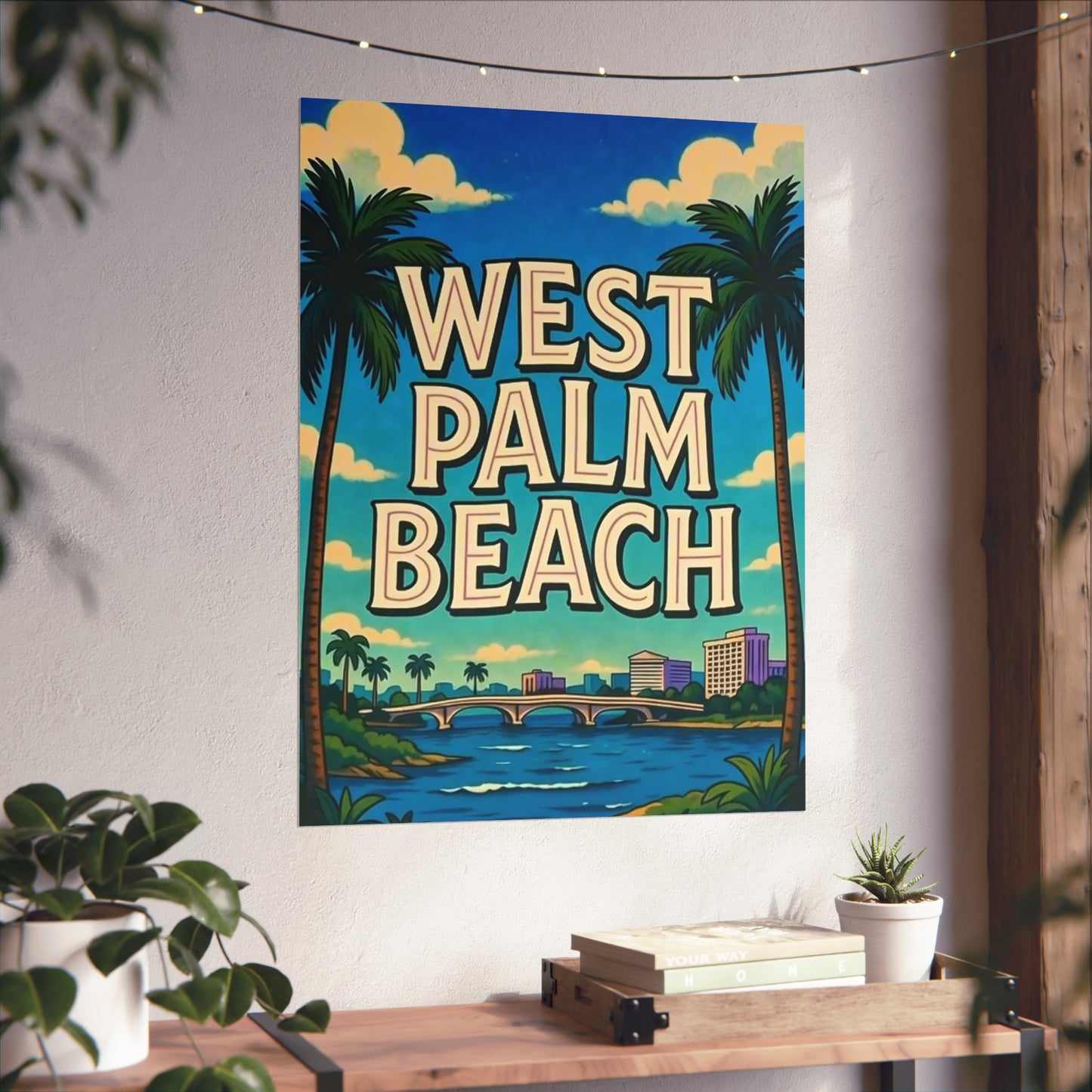 West Palm Beach Florida Vintage Retro Giclée Print Art Series Poster