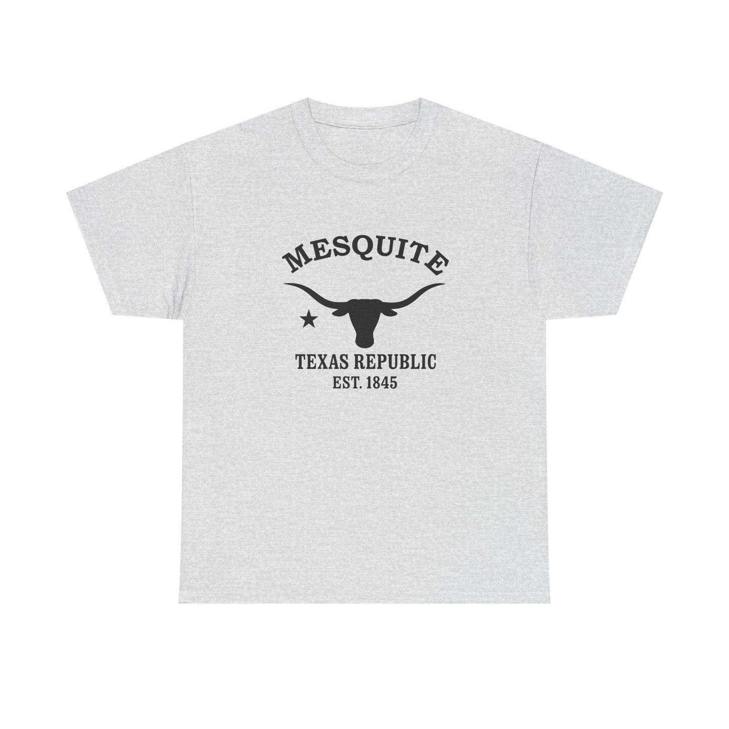 Mesquite Texas Vintage Retro Unisex Heavy Cotton Tee - Black Logo