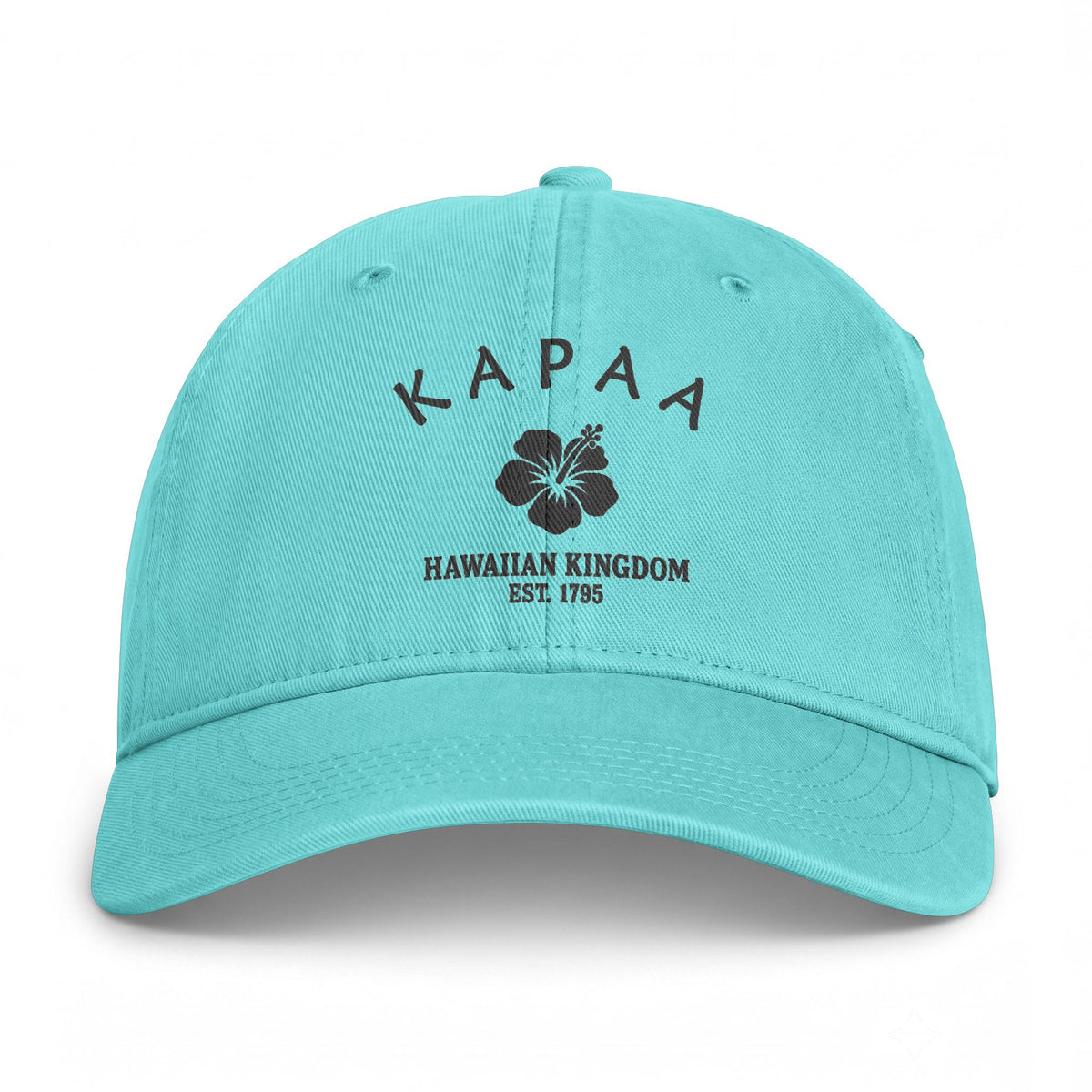 Kapaa Hawaii Distressed Cotton Cap - Charcoal Print Logo
