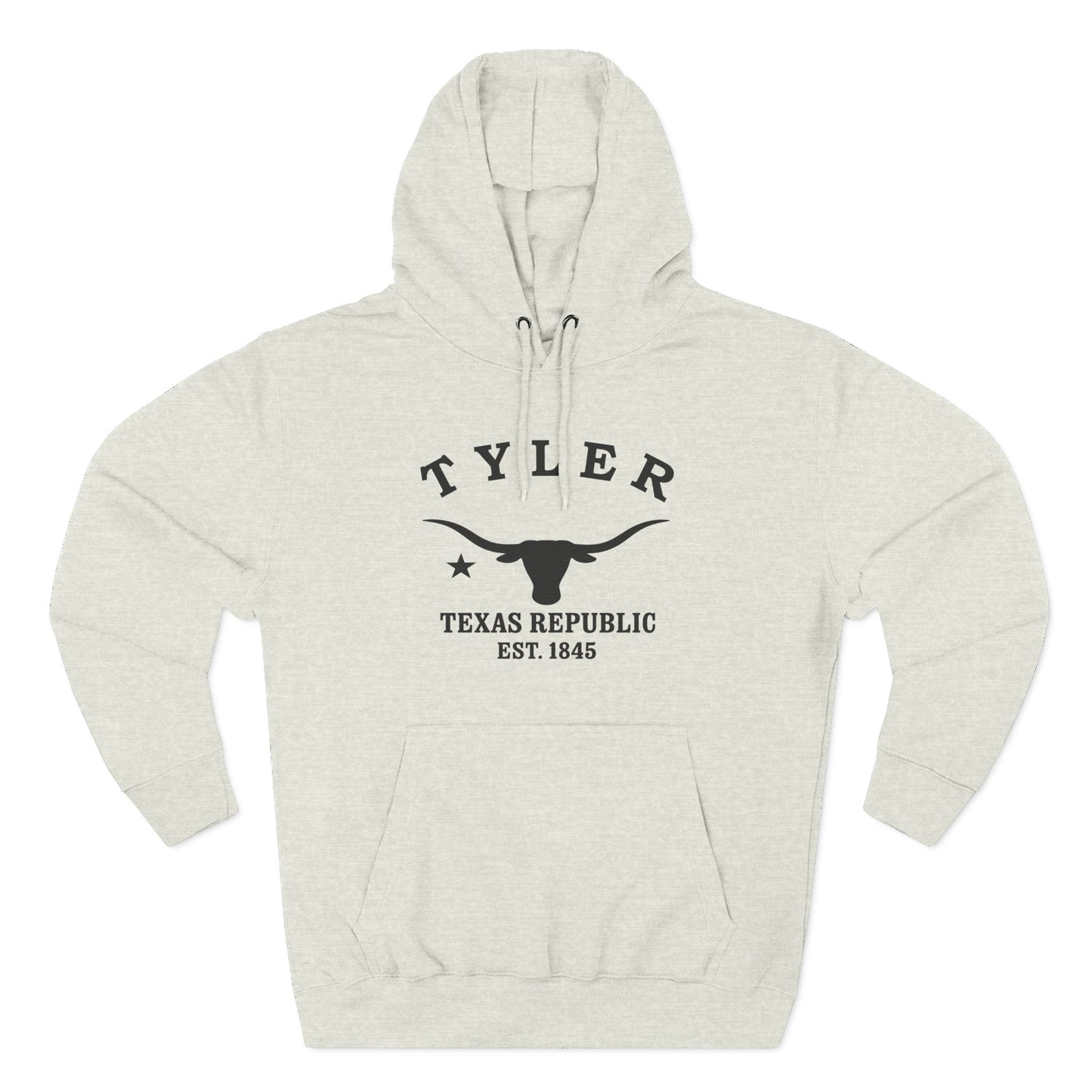 Tyler Texas Vintage Retro Unisex Heavy Cotton Hoodie - Black Logo