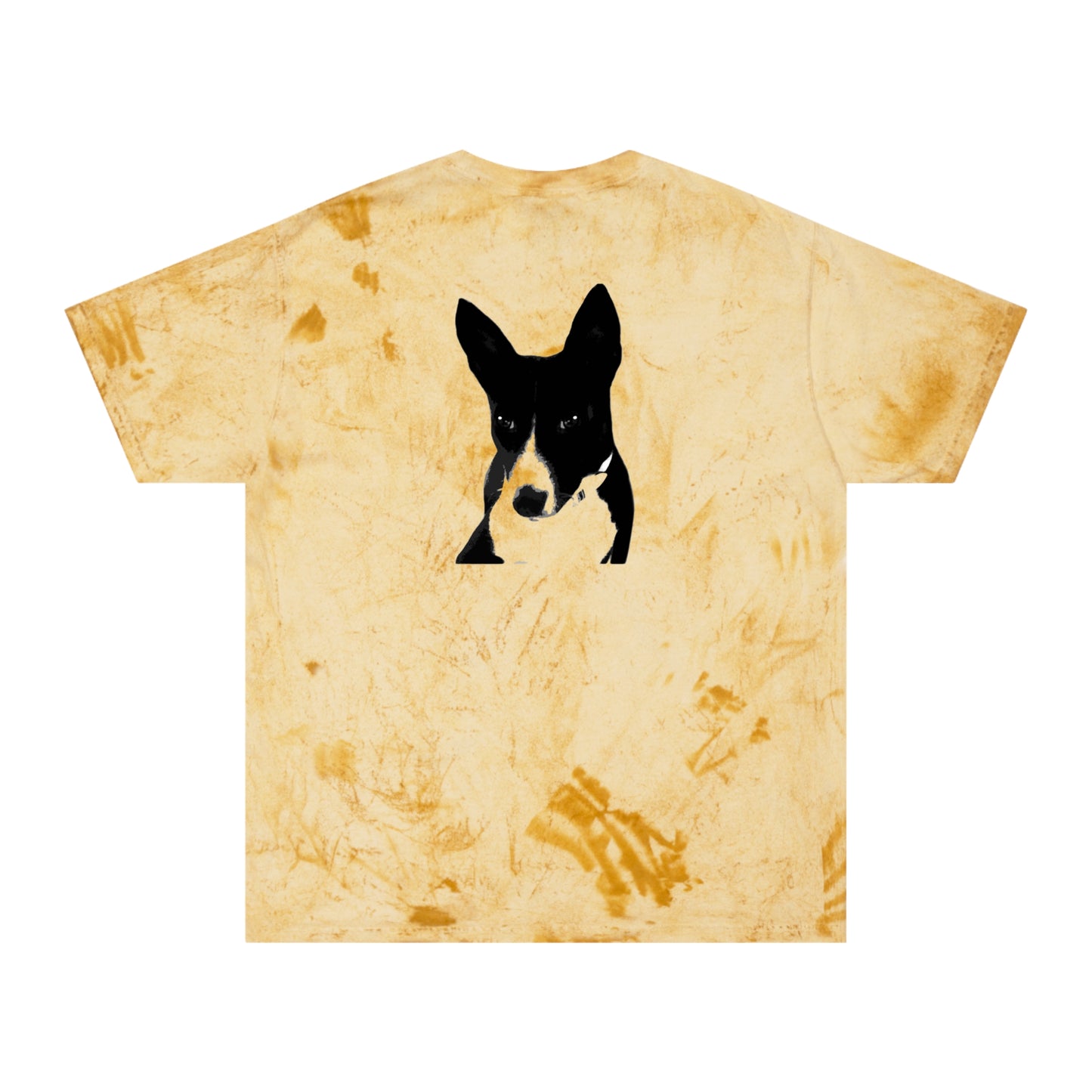 A Life Well Lived Basenji Retro Color Blast Cotton Tee - Black Logo