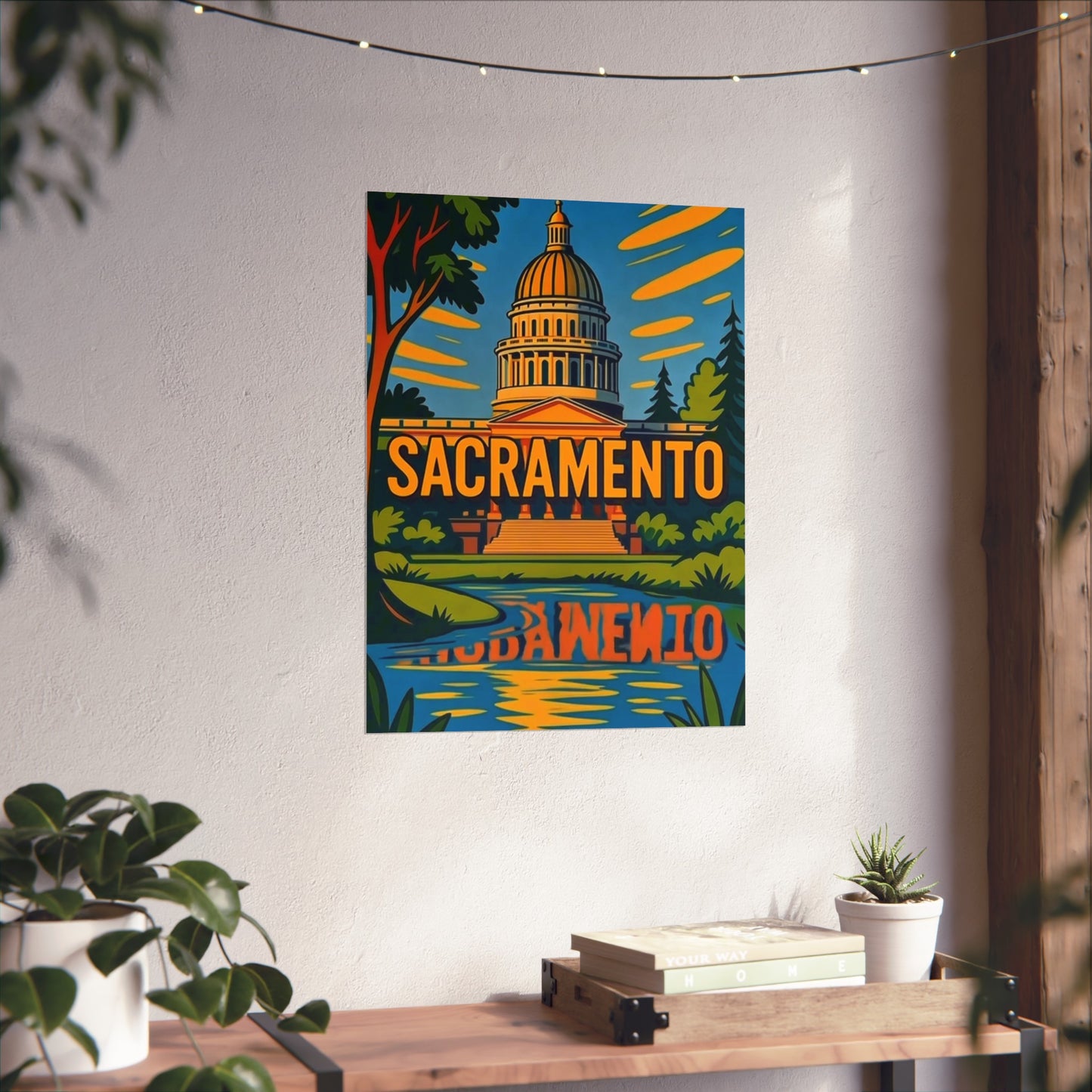 Sacramento California Vintage Retro Giclée Print Art Series Poster
