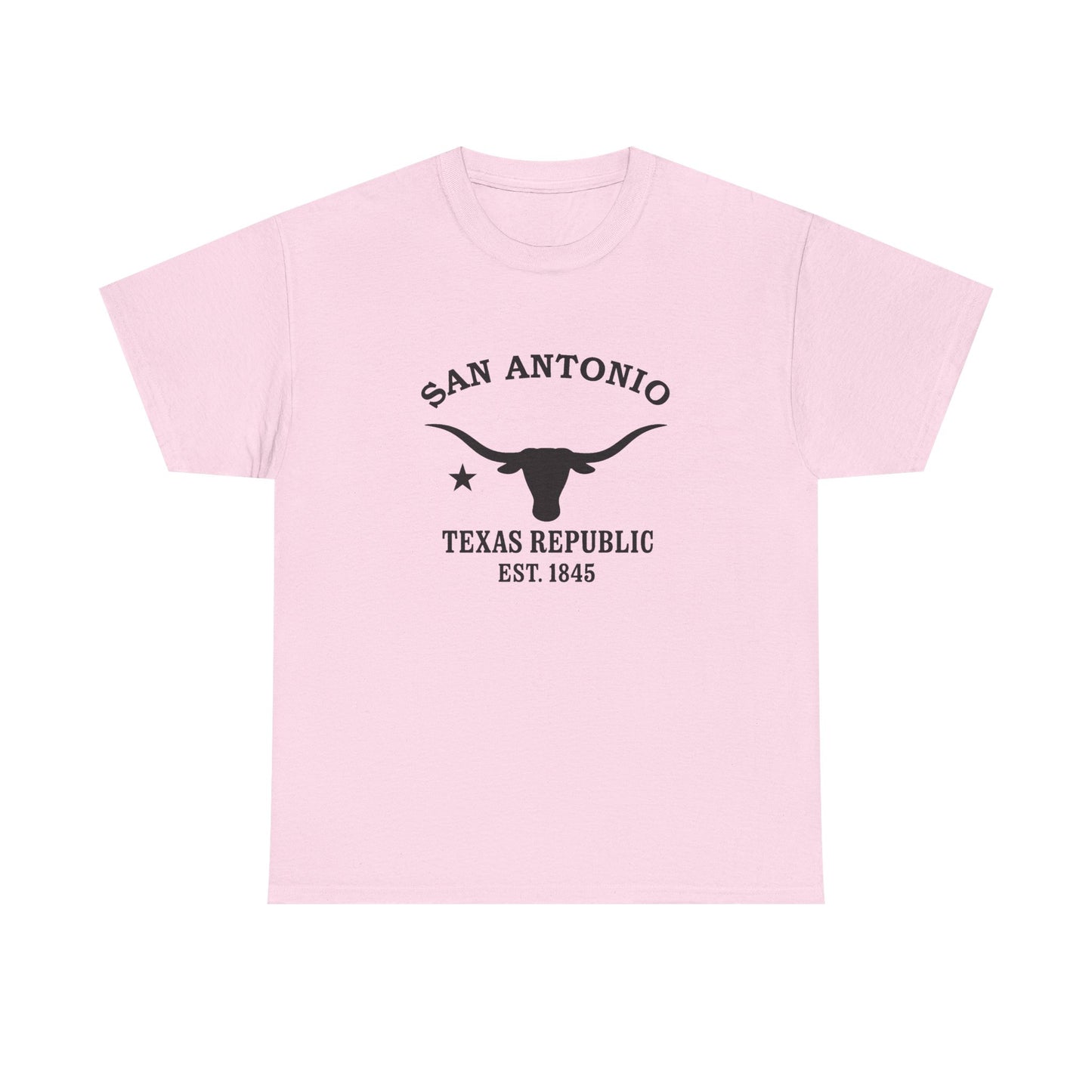 San Antonio Texas Vintage Retro Unisex Heavy Cotton Tee - Black Logo