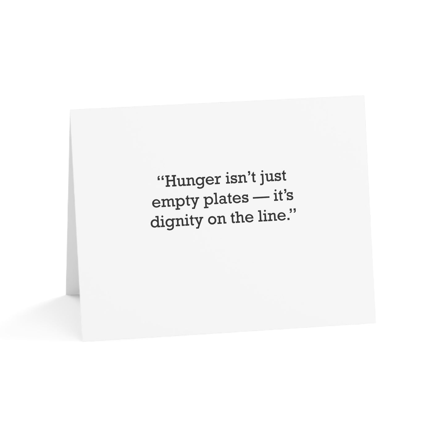 Quote 33 Hunger Isnt Just Vintage Retro Thank You Card Set - Black Logo