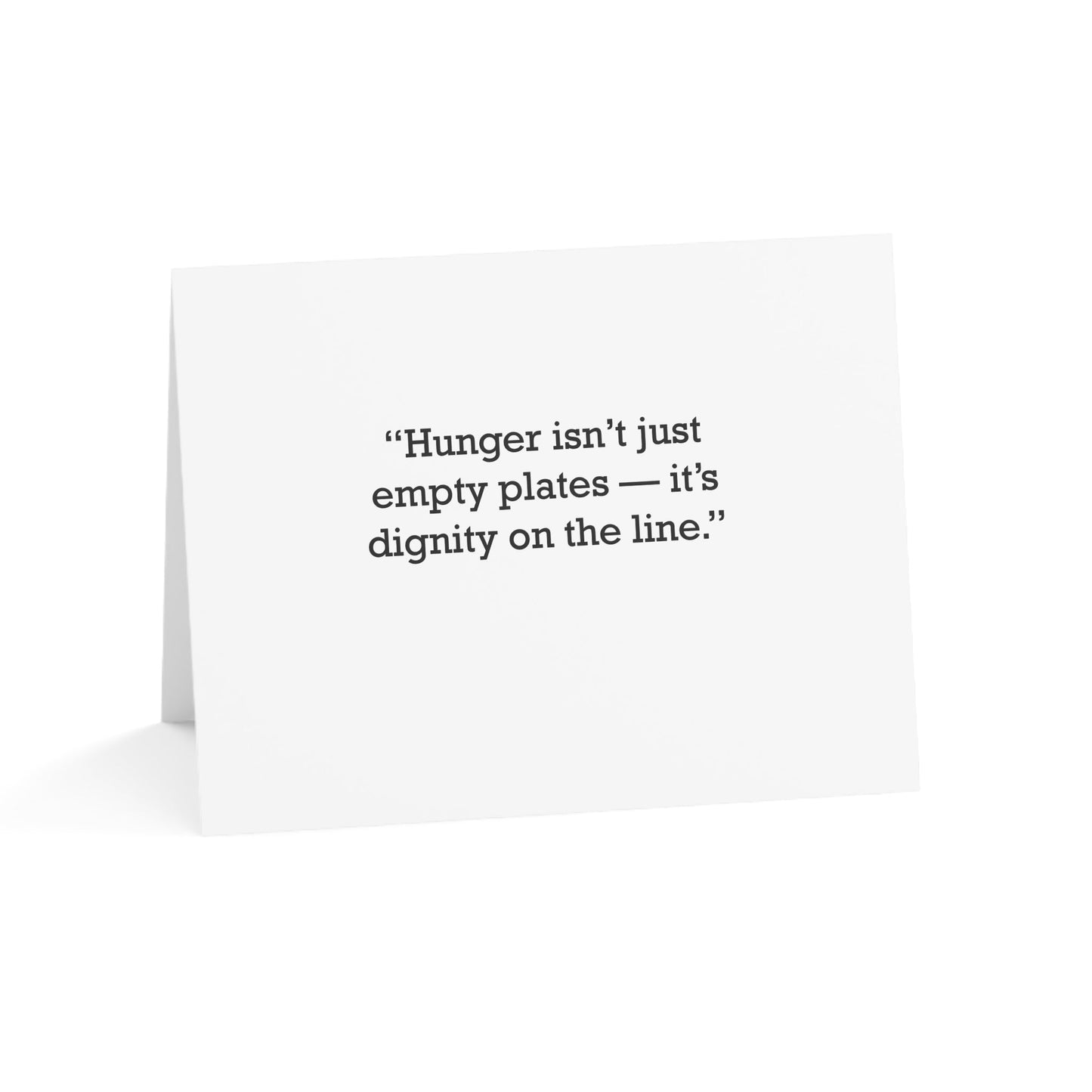 Quote 33 Hunger Isnt Just Vintage Retro Thank You Card Set - Black Logo