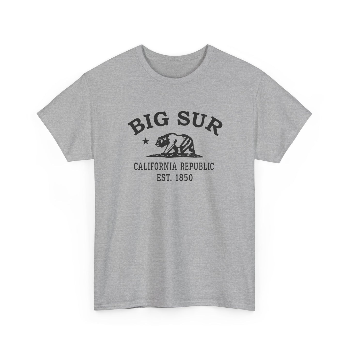 Big Sur California Vintage Retro Unisex Heavy Cotton Tee - Black Logo