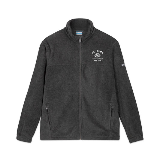 Old Lyme Connecticut Vintage Retro Unisex Embroidered Fleece Jacket - White Logo