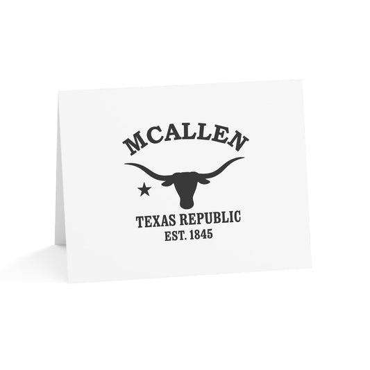McAllen Texas Vintage Retro Thank You Card Set - Black Logo