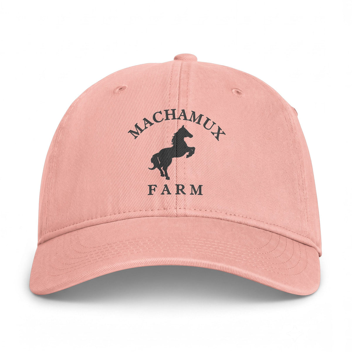 Machamux Farm Distressed Cotton Cap - Charcoal Print Logo