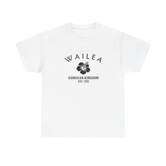 Wailea Hawaii Vintage Retro Unisex Heavy Cotton Tee - Black Logo