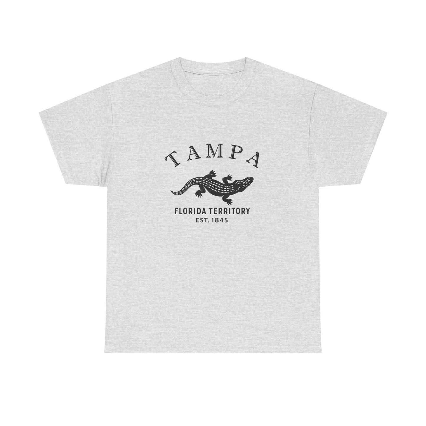 Tampa Florida Vintage Retro Unisex Heavy Cotton Tee - Black Logo