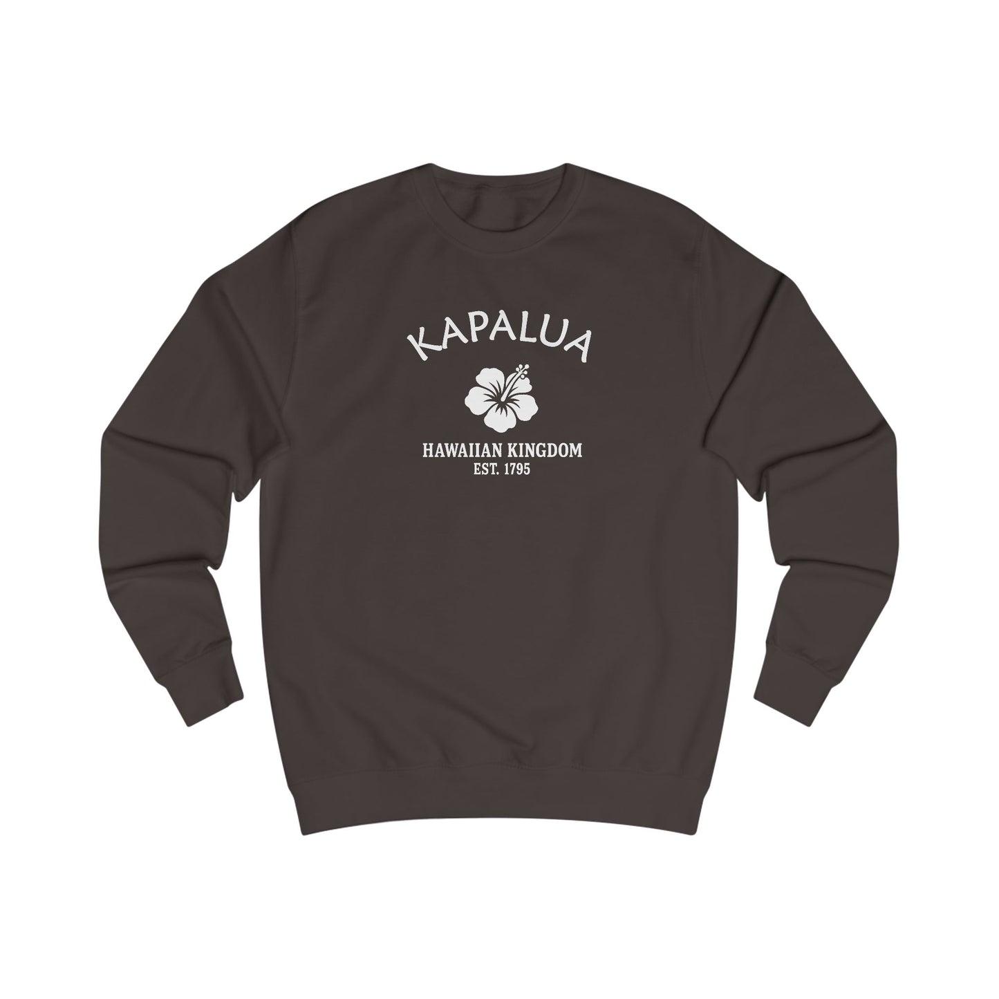 Kapalua Hawaii Vintage Retro Premium Crewneck Sweatshirt - White Logo - Bottle Green