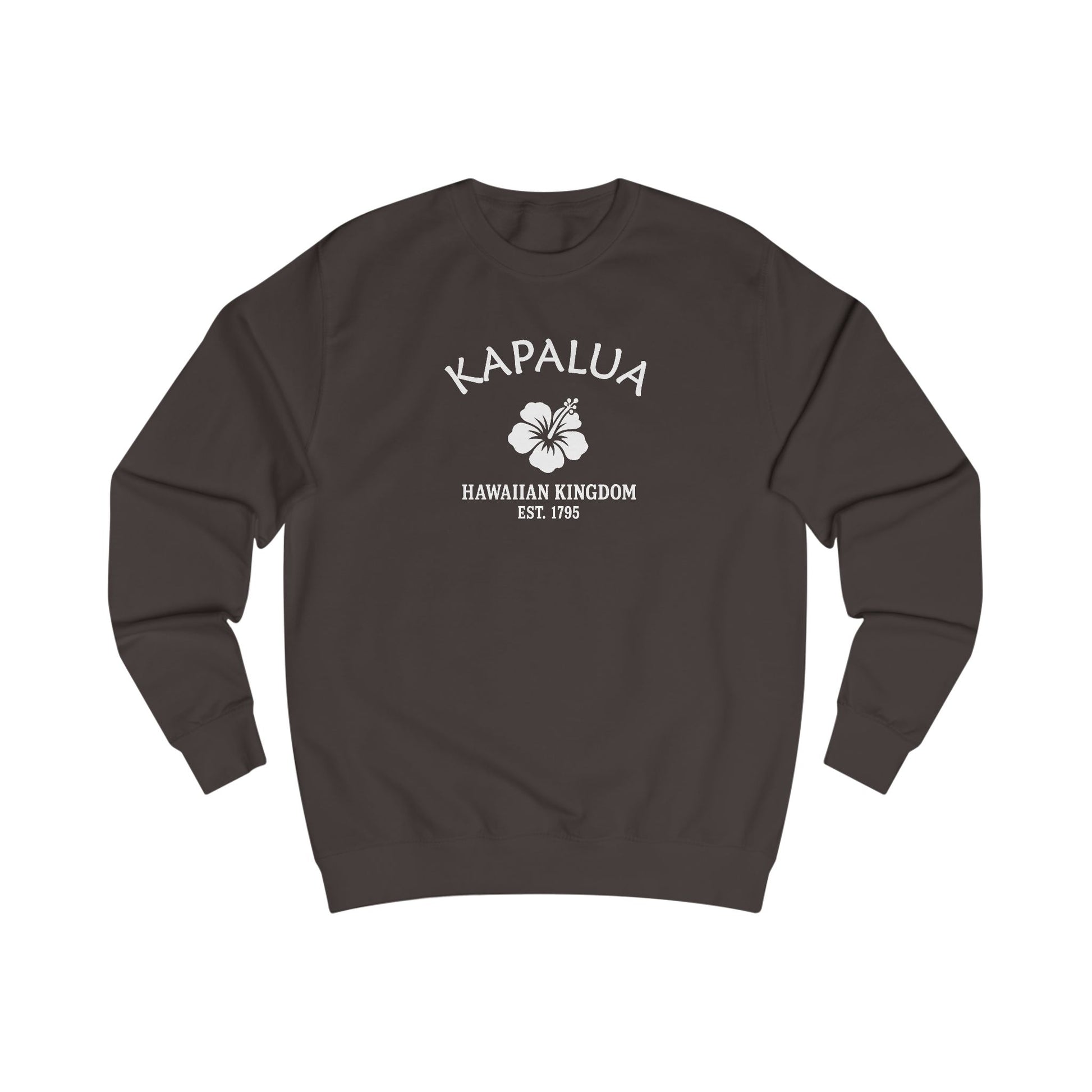 Kapalua Hawaii Vintage Retro Premium Crewneck Sweatshirt - White Logo - Bottle Green