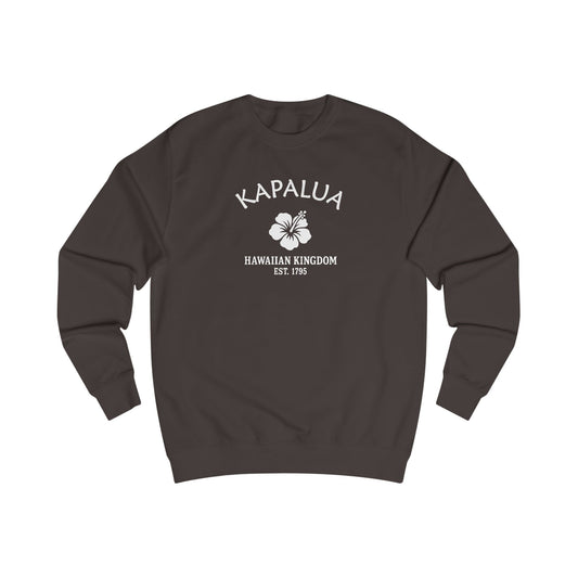Kapalua Hawaii Vintage Retro Premium Crewneck Sweatshirt - White Logo - Bottle Green