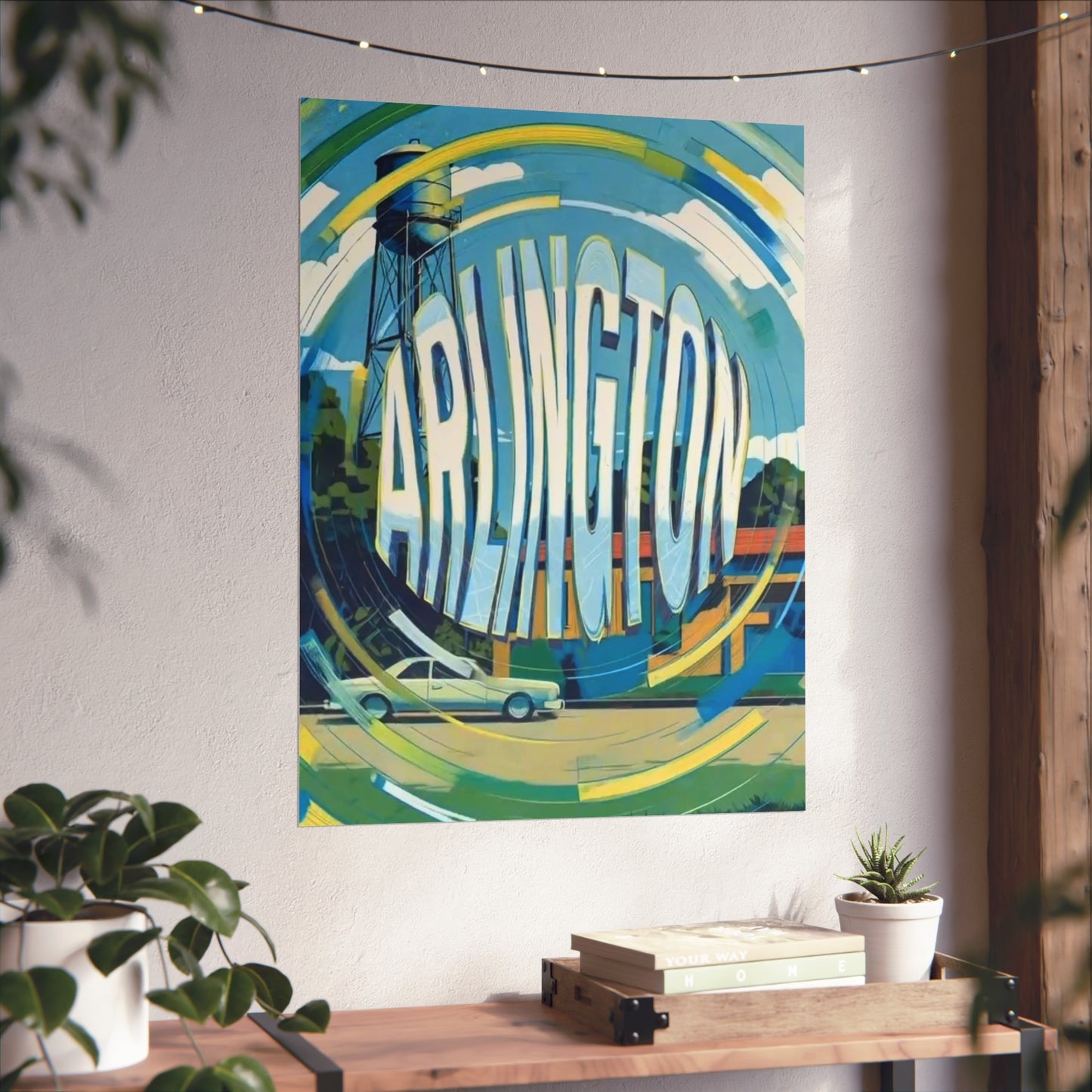 Arlington Texas Vintage Retro Giclée Print Art Series Poster