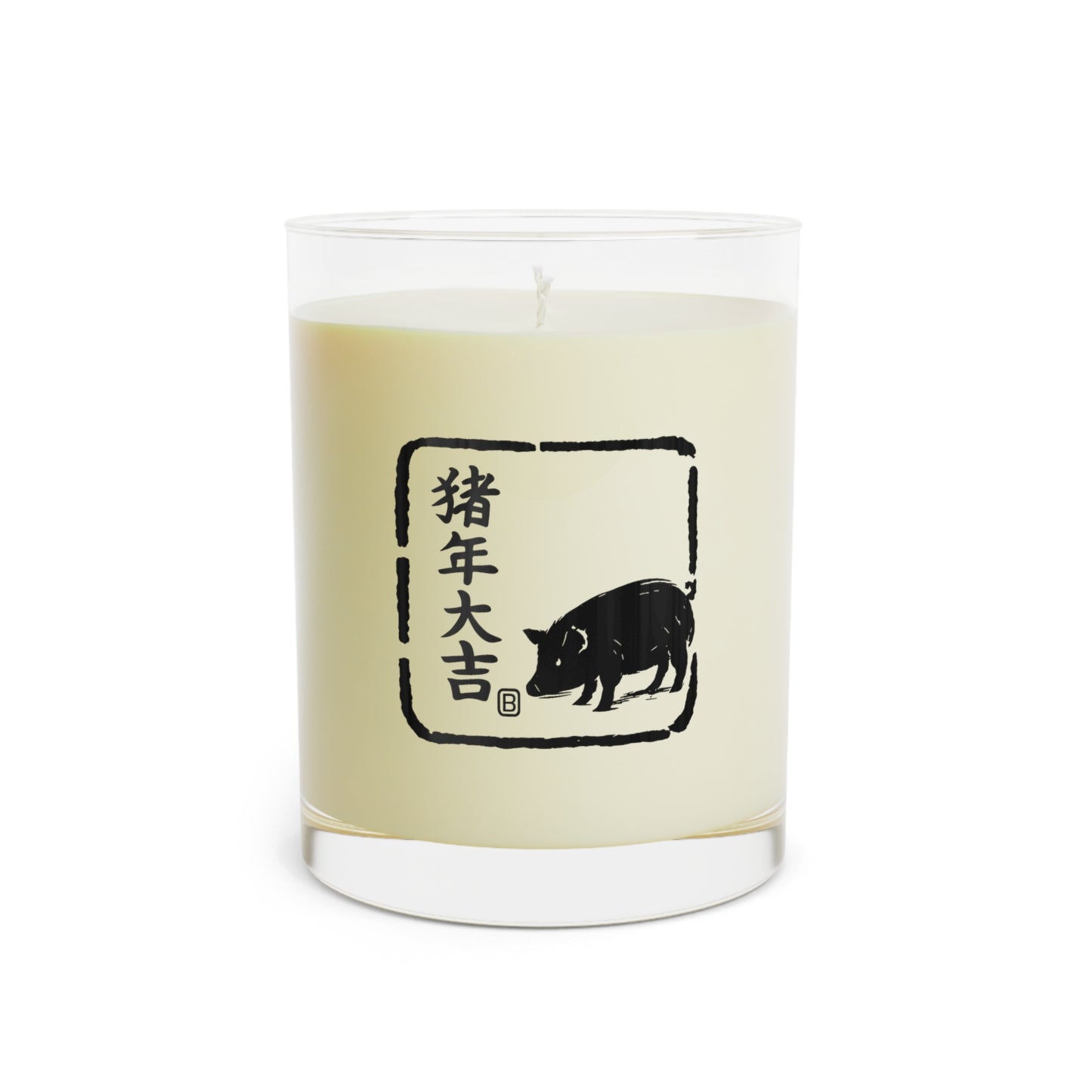 Zodiac Year of the Pig (2019+) Vintage Retro Scented Candle - Combo Logo
