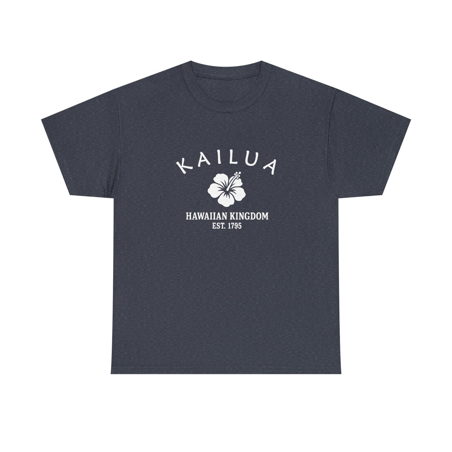 Kailua Hawaii Vintage Retro Unisex Heavy Cotton Tee - White Logo