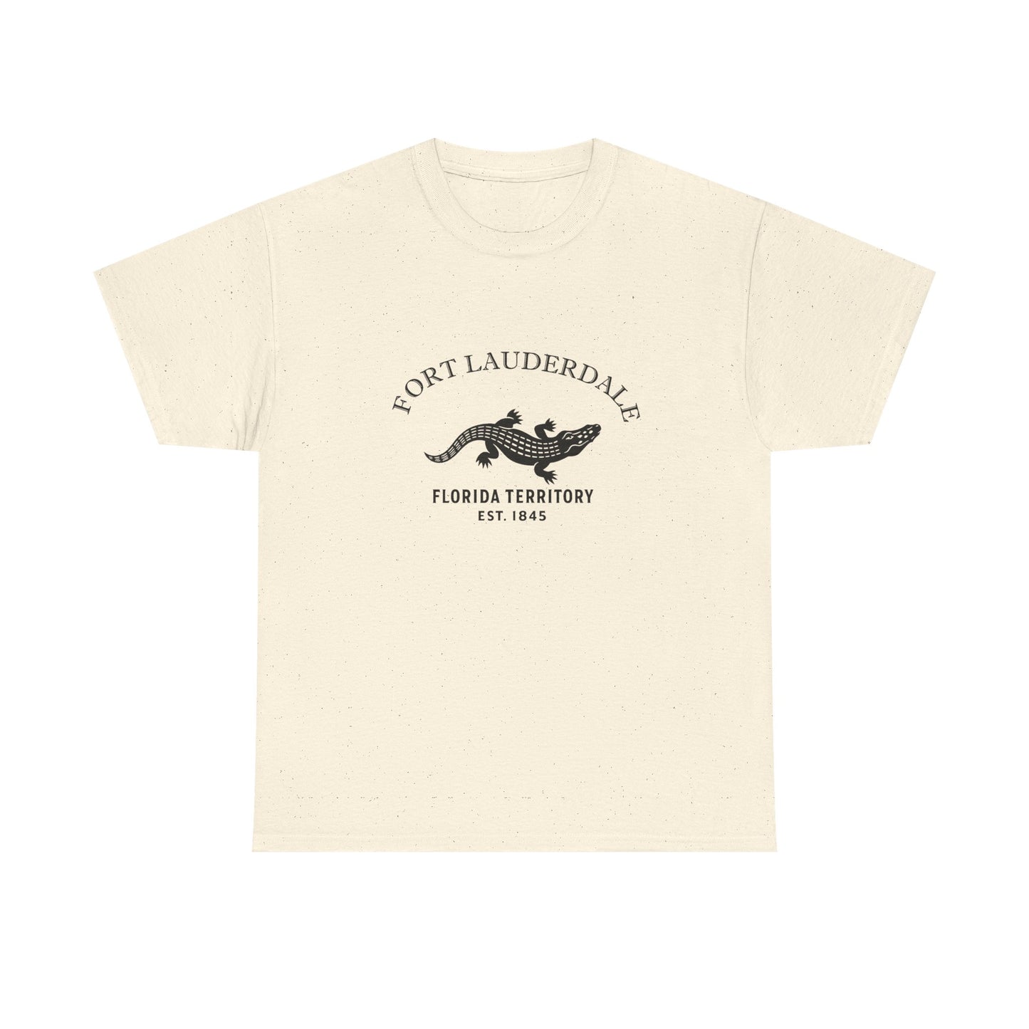 Fort Lauderdale Florida Vintage Retro Unisex Heavy Cotton Tee - Black Logo