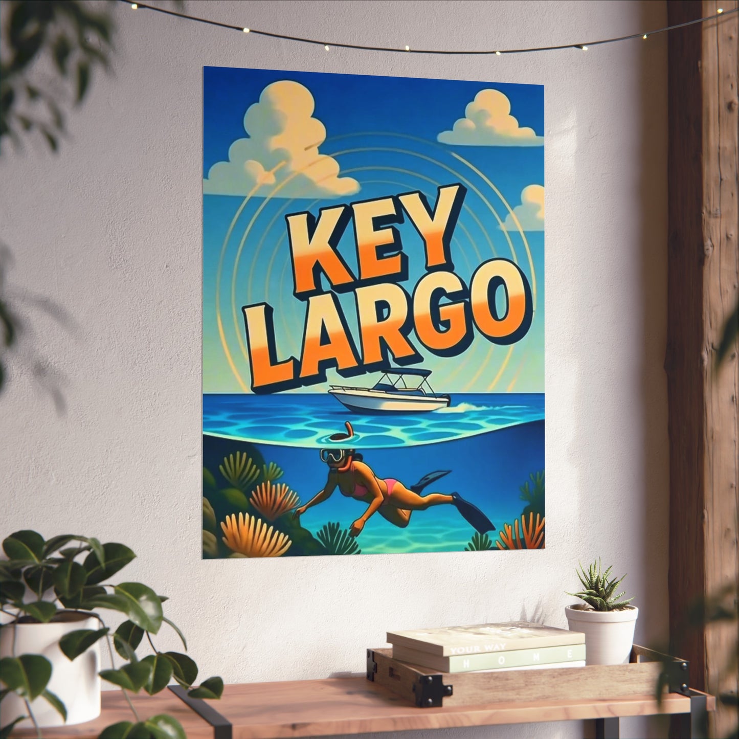Key Largo Florida Vintage Retro Giclée Print Art Series Poster