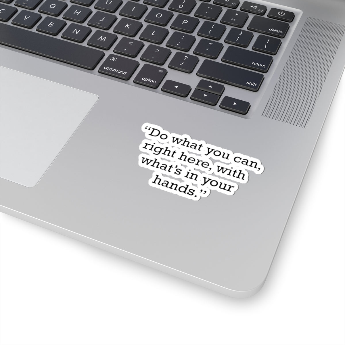 Quote 33 Do What You Vintage Retro Vinyl Sticker - Black Logo