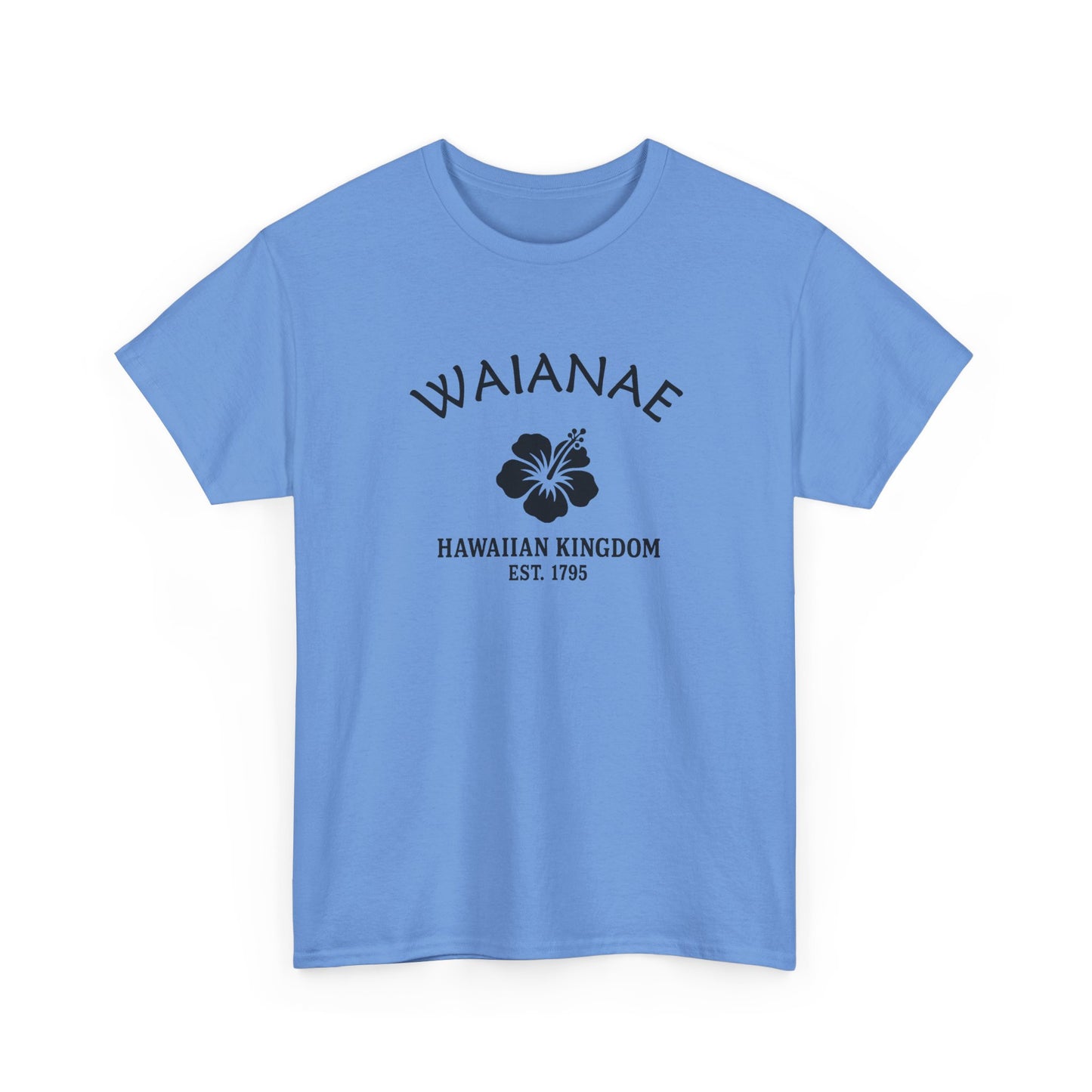 Waianae Hawaii Vintage Retro Unisex Heavy Cotton Tee - Black Logo